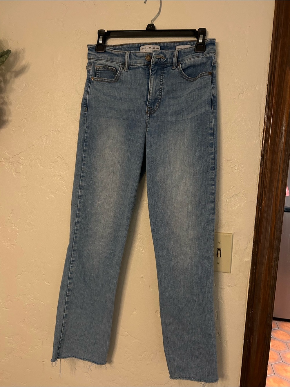 Sanctuary Light Blue Cropped Straight Leg Jeans